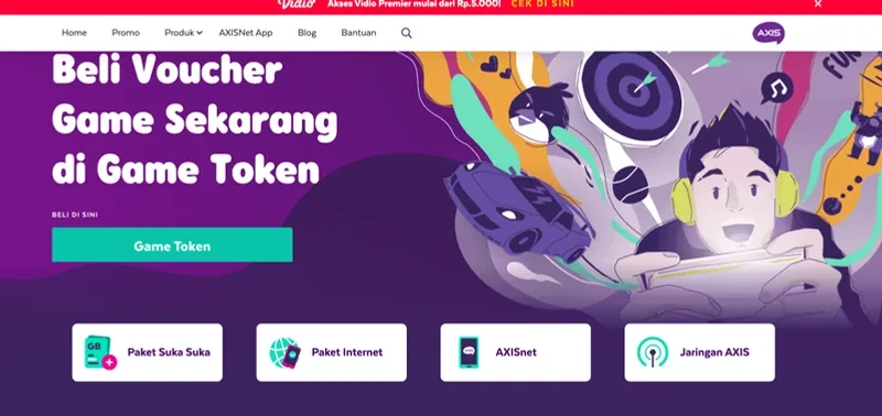 Game voucher landing page