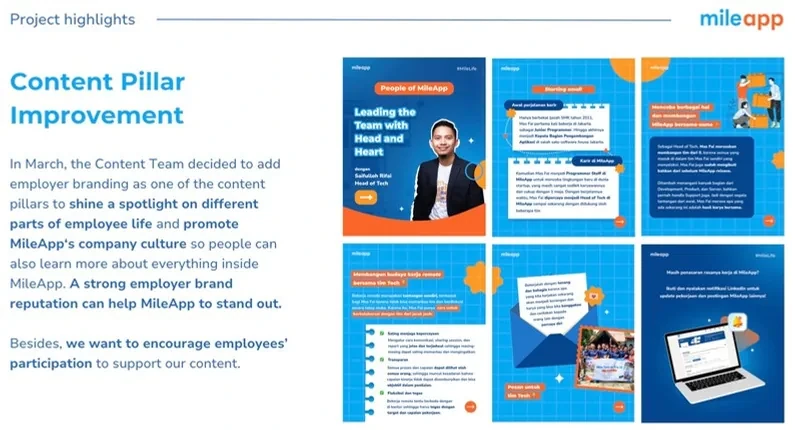 Content pillar highlights across LinkedIn and the blog
